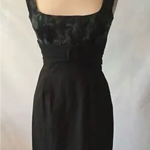 Nanette Lepore Transitional Bustier Pinstripe Dress w/Teal & Gray Accents Size 6